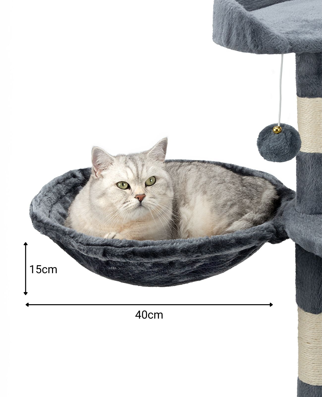 lionto Nid d'arbre à chat, 40 cm de diamètre, 15-25 cm de profondeur, différentes couleurs