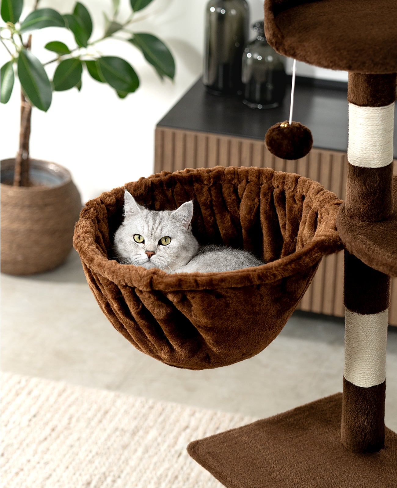 lionto Nid d'arbre à chat, 40 cm de diamètre, 15-25 cm de profondeur, différentes couleurs