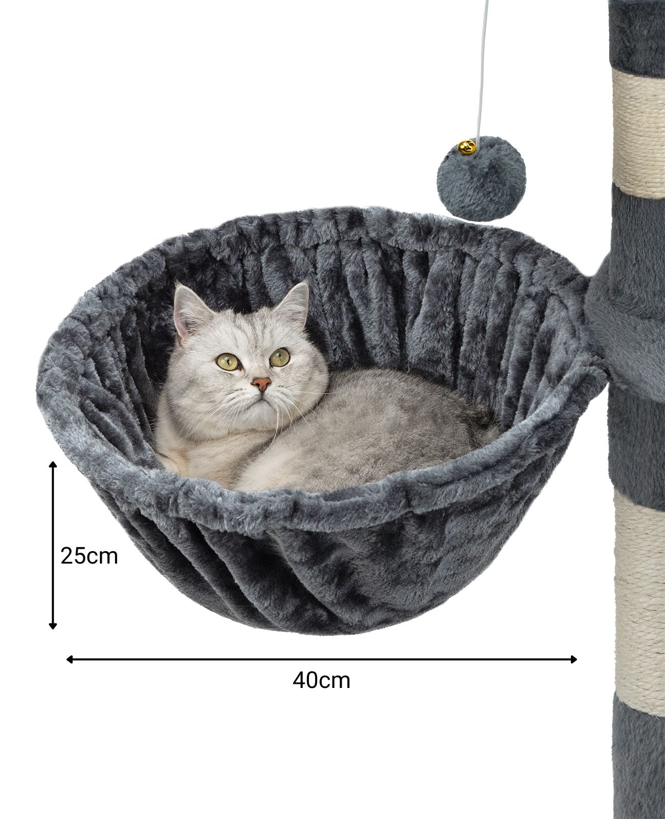 lionto Nid d'arbre à chat, 40 cm de diamètre, 15-25 cm de profondeur, différentes couleurs