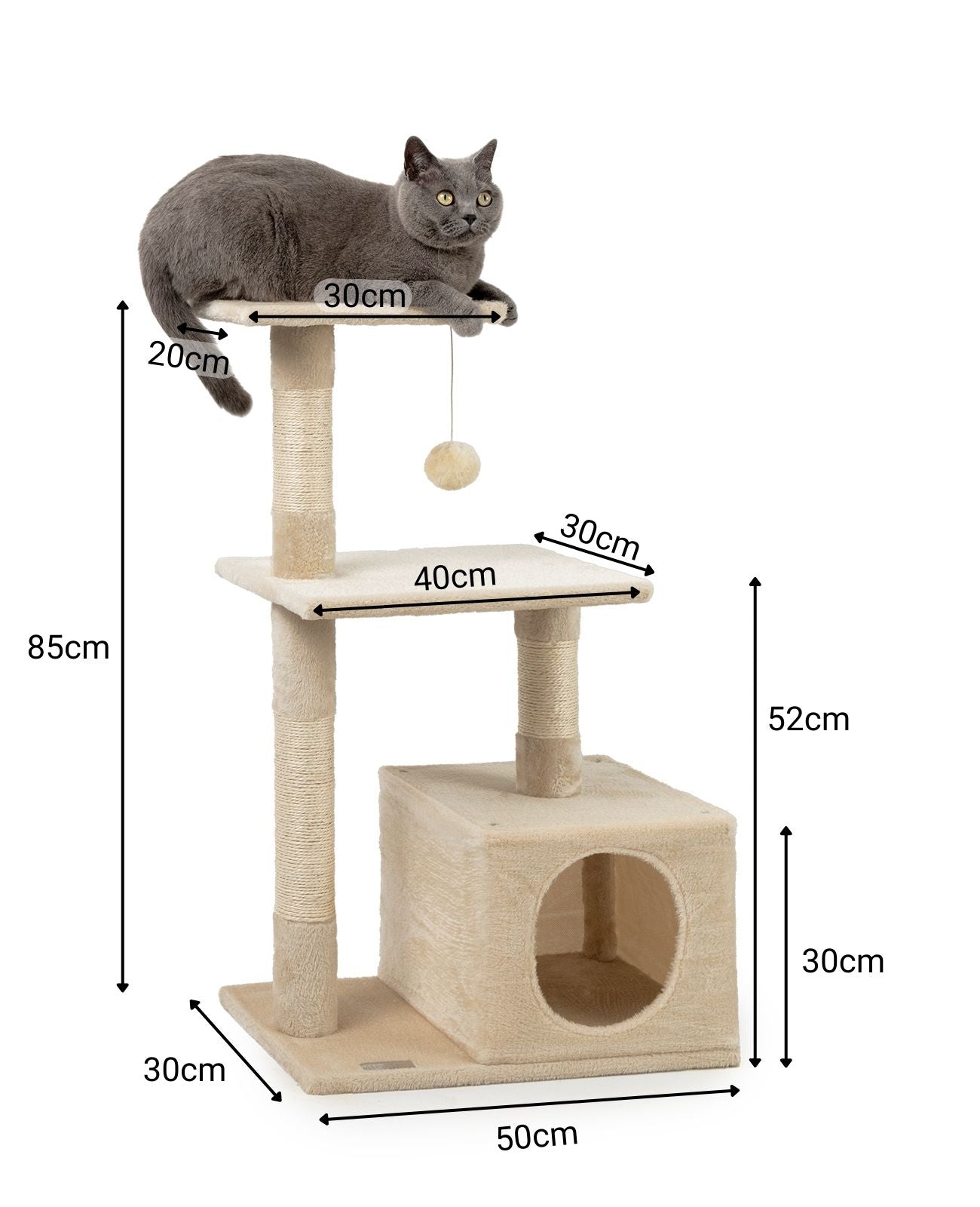 Arbre à chat hauteur 85 cm