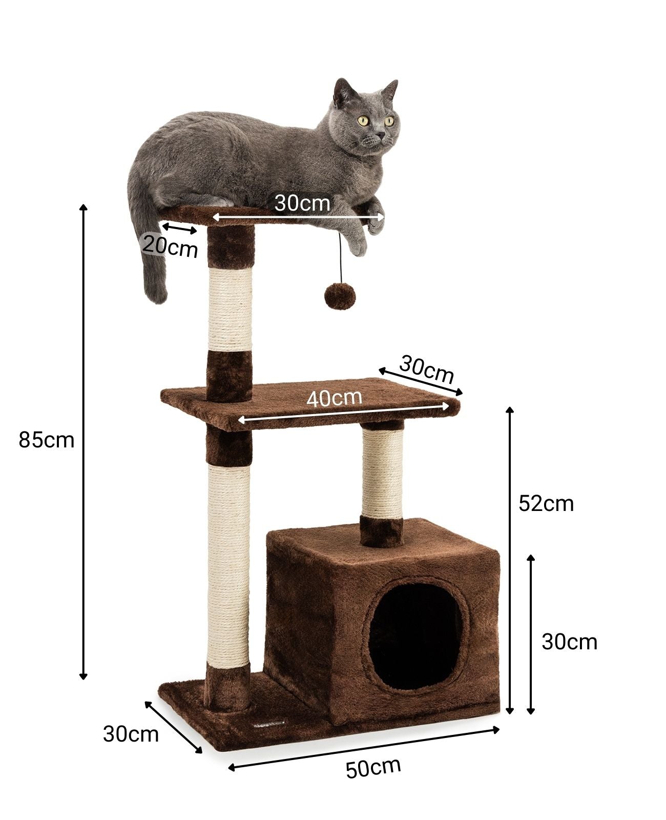 Arbre à chat hauteur 85 cm