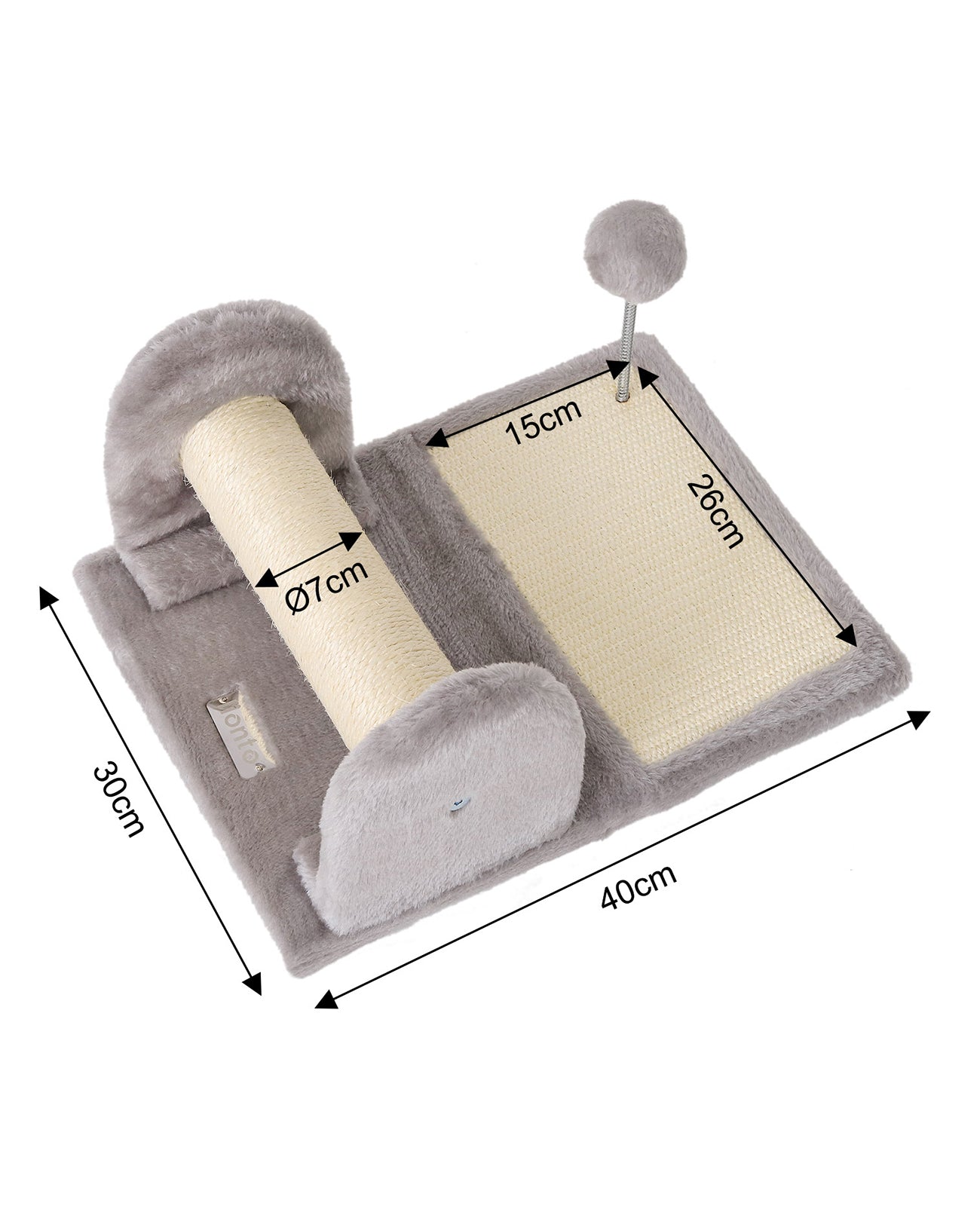 Planche à gratter avec peluche et balle de jeu