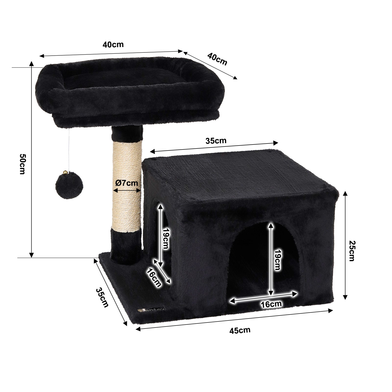 Arbre à chat hauteur 50 cm