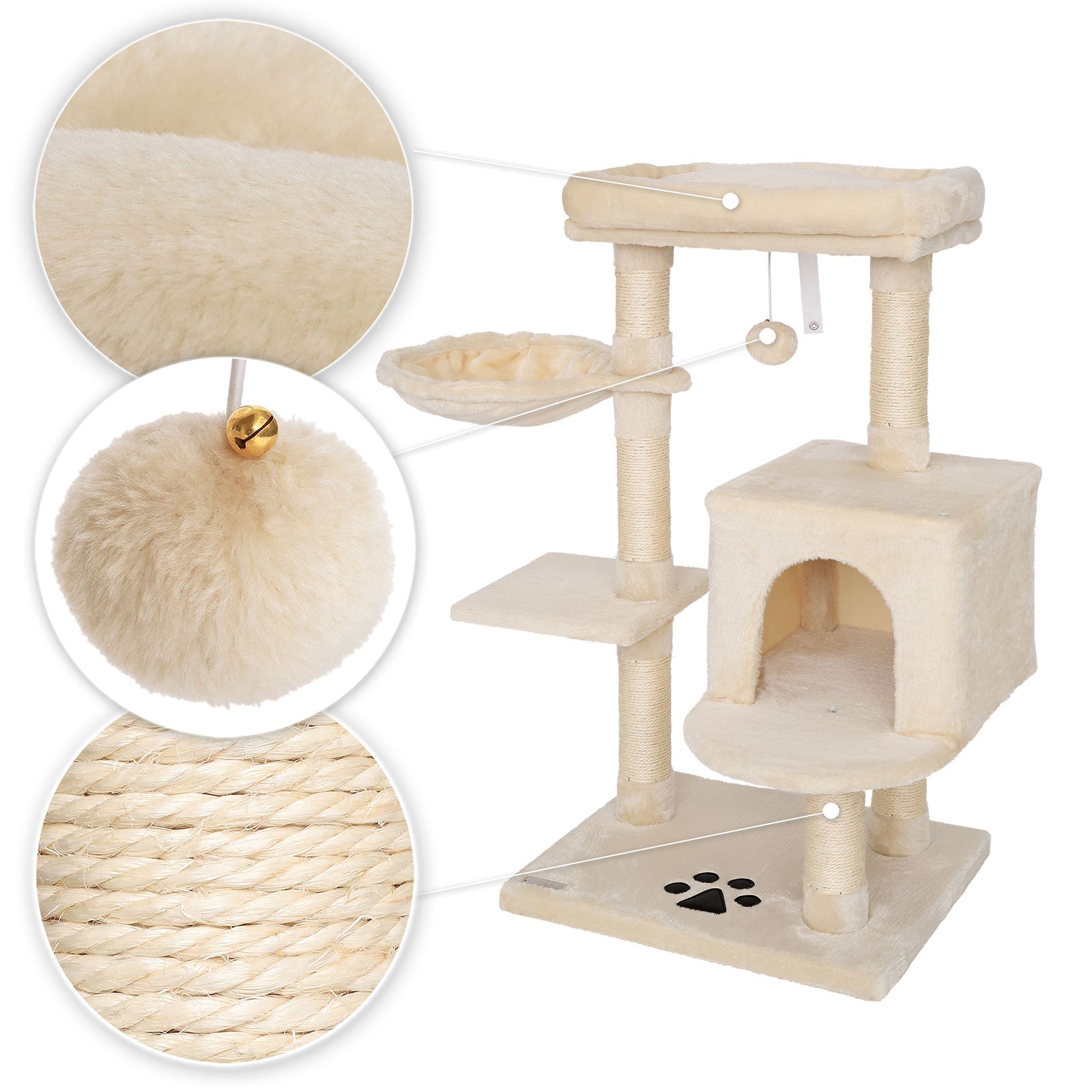 Arbre à chat hauteur 93 cm