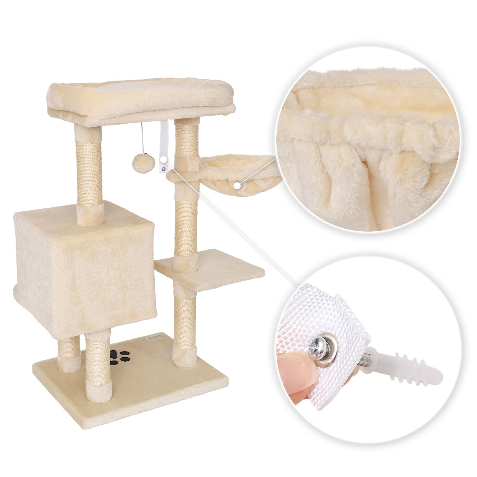 Arbre à chat hauteur 93 cm