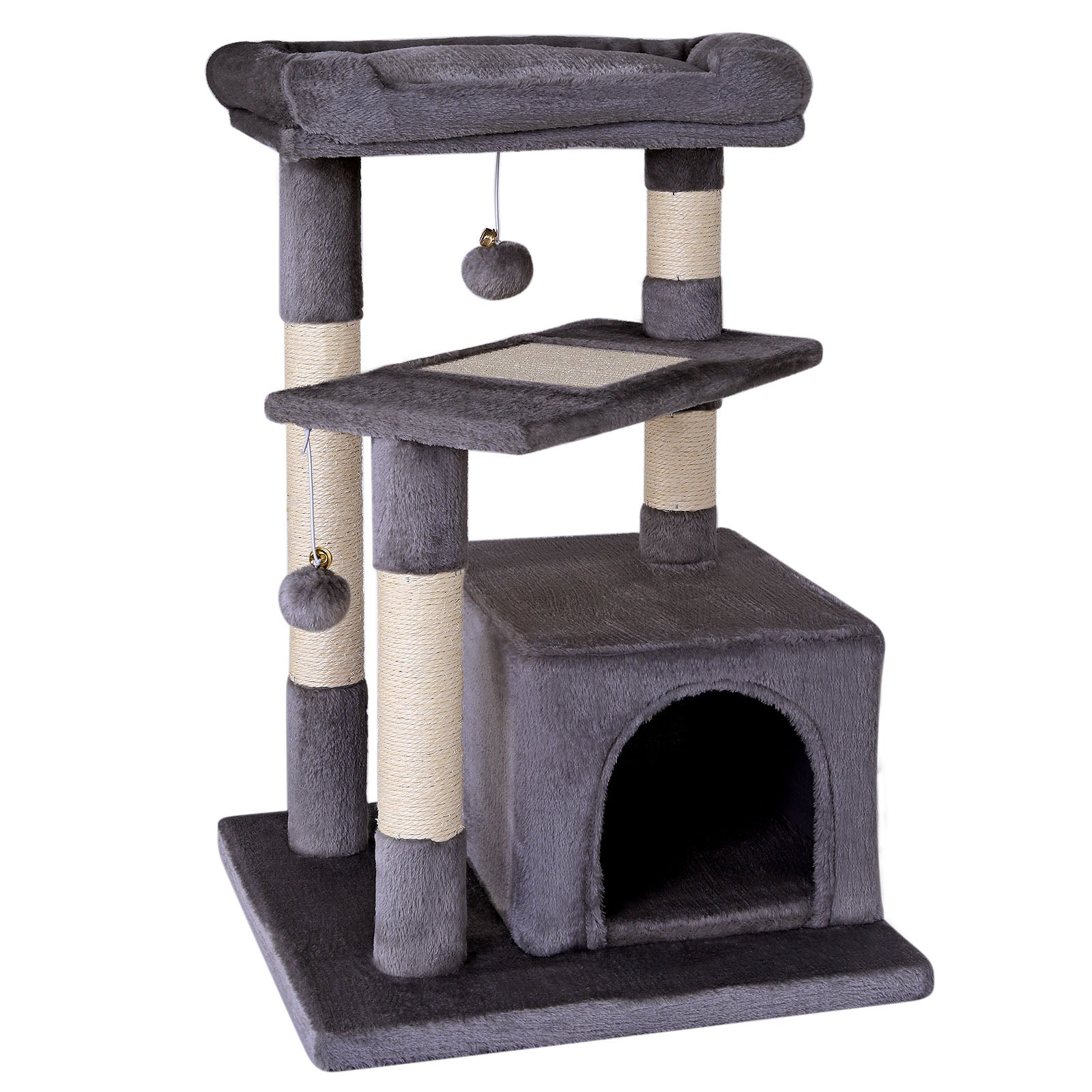 Arbre à chat, arbre à grimper, griffoir pour chat, H 75 cm, couleur au choix