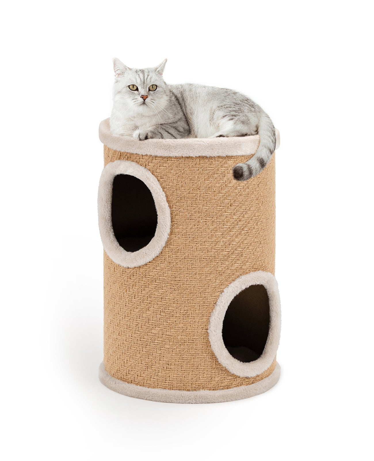 lionto Griffoir en jute, balle de jeu et bord en peluche, différentes hauteurs