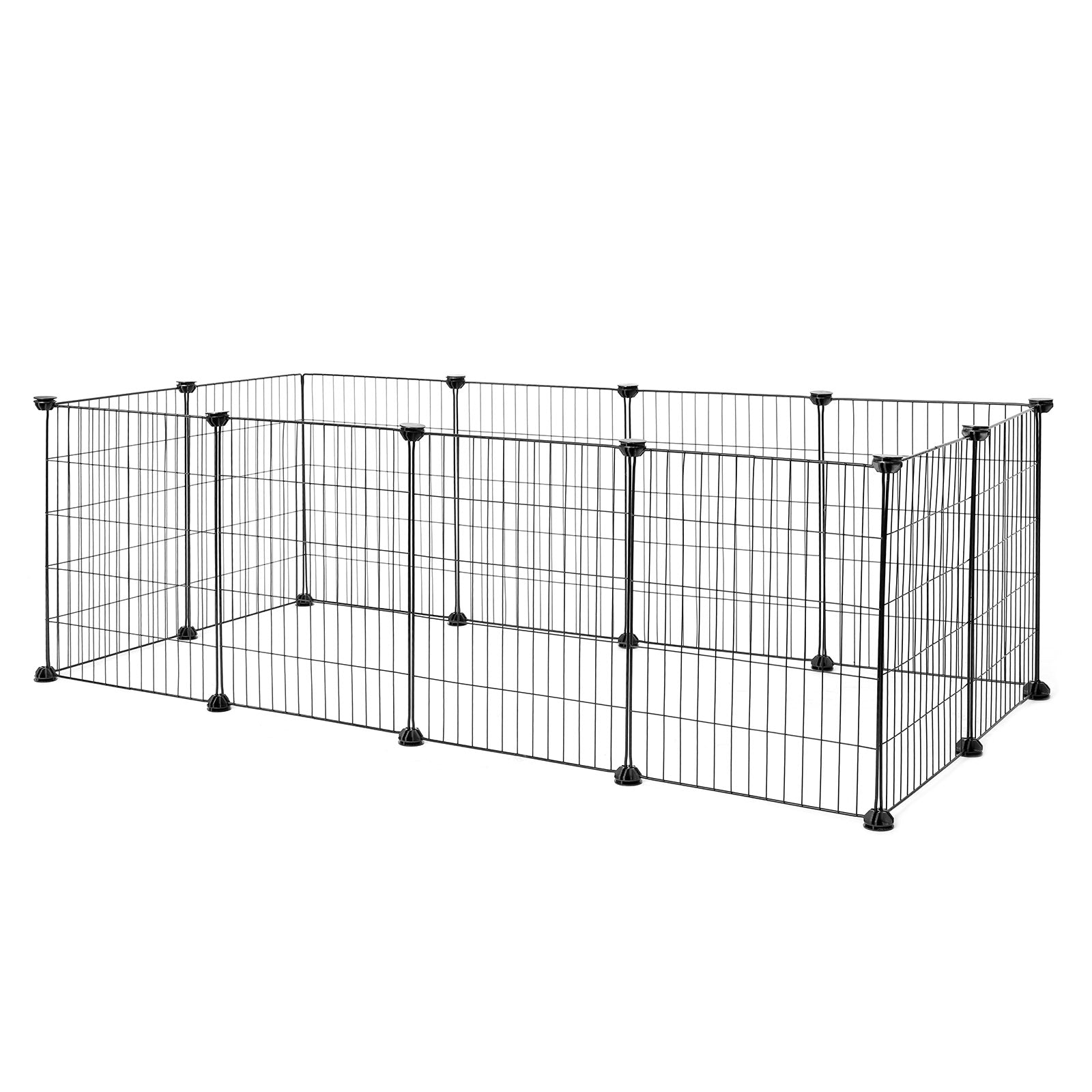 lionto Parc ouvert en métal enclos petits animaux parc petits animaux cage extensible