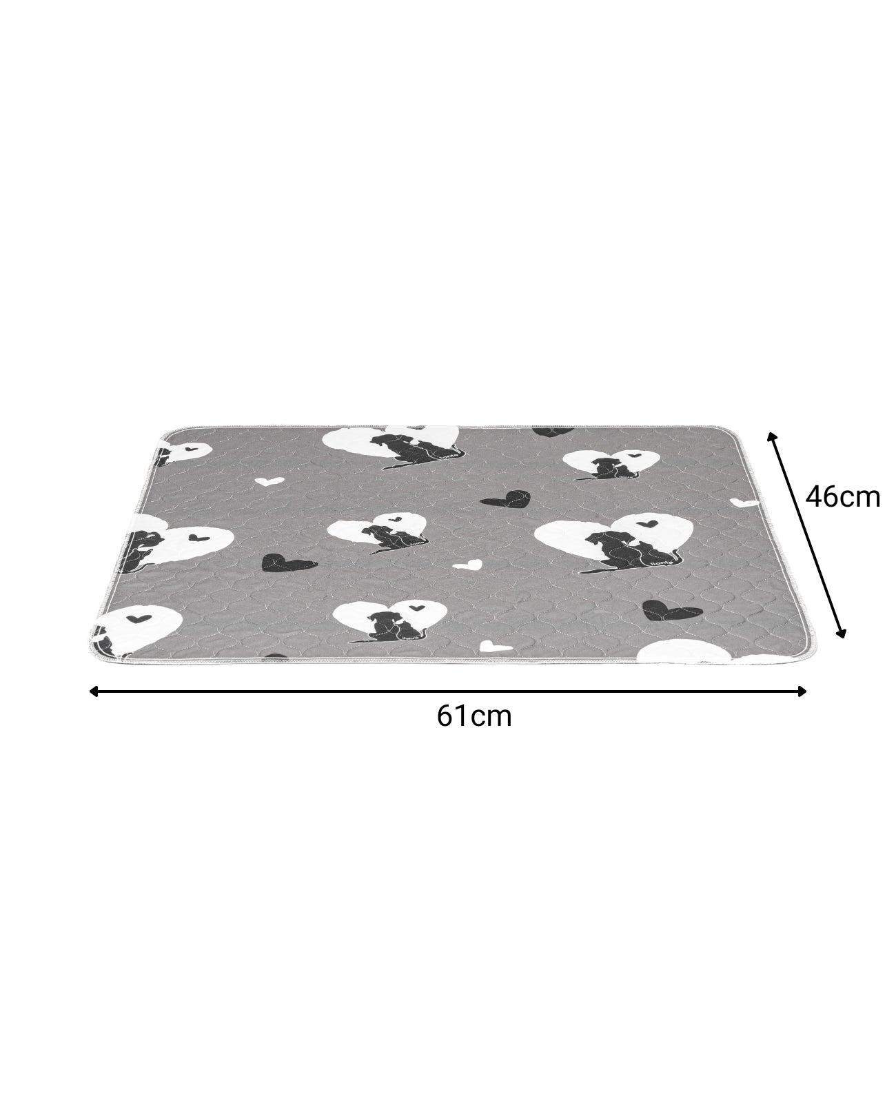 lionto Tapis pour chiots réutilisables, lot de 2, antidérapants,gris