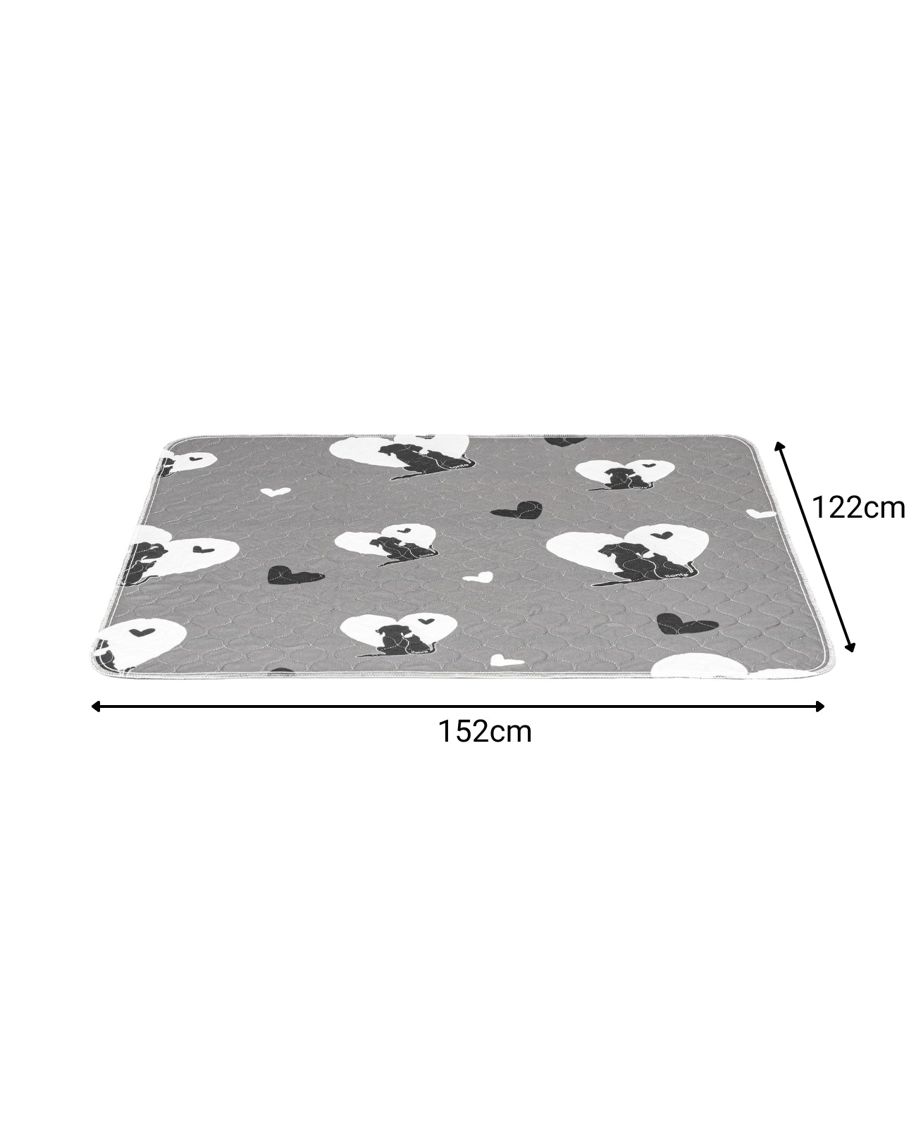 lionto Tapis pour chiots réutilisables, lot de 2, antidérapants,gris