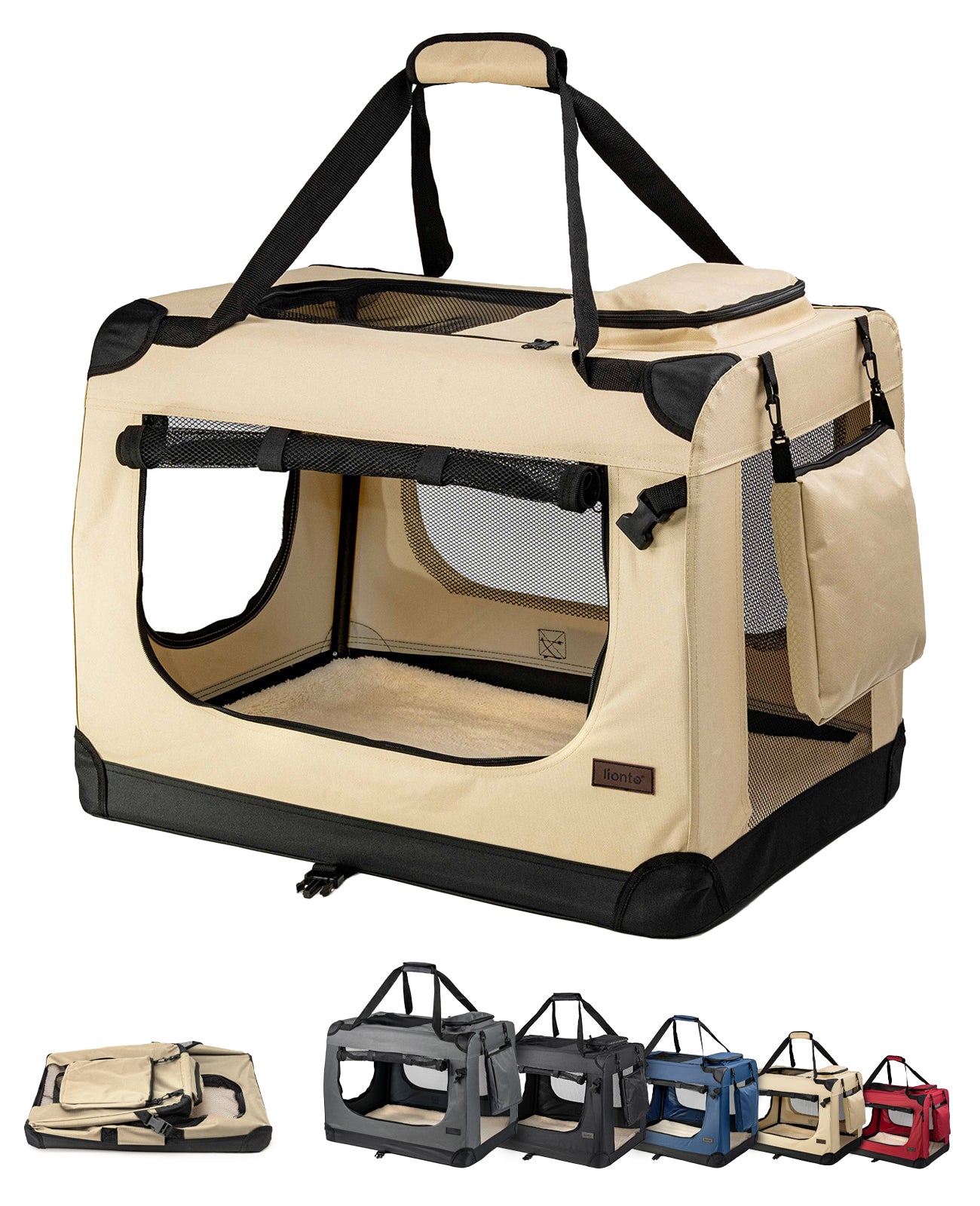 lionto Caisse de transport pliable pour chats, 5 couleurs