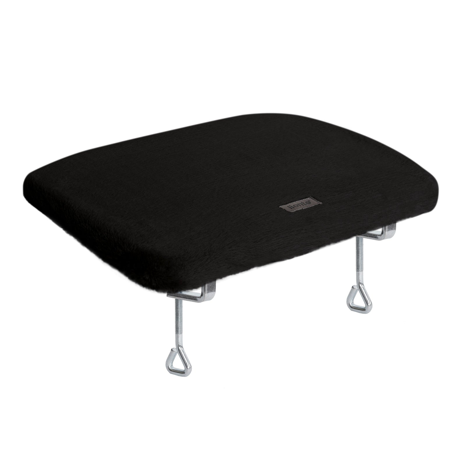 Fensterbankliege für Katzen in schwarz mit zwei Schraubzwingen