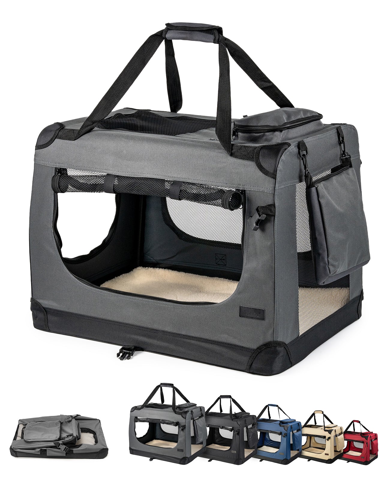 lionto Caisse de transport pliable pour chats, 5 couleurs