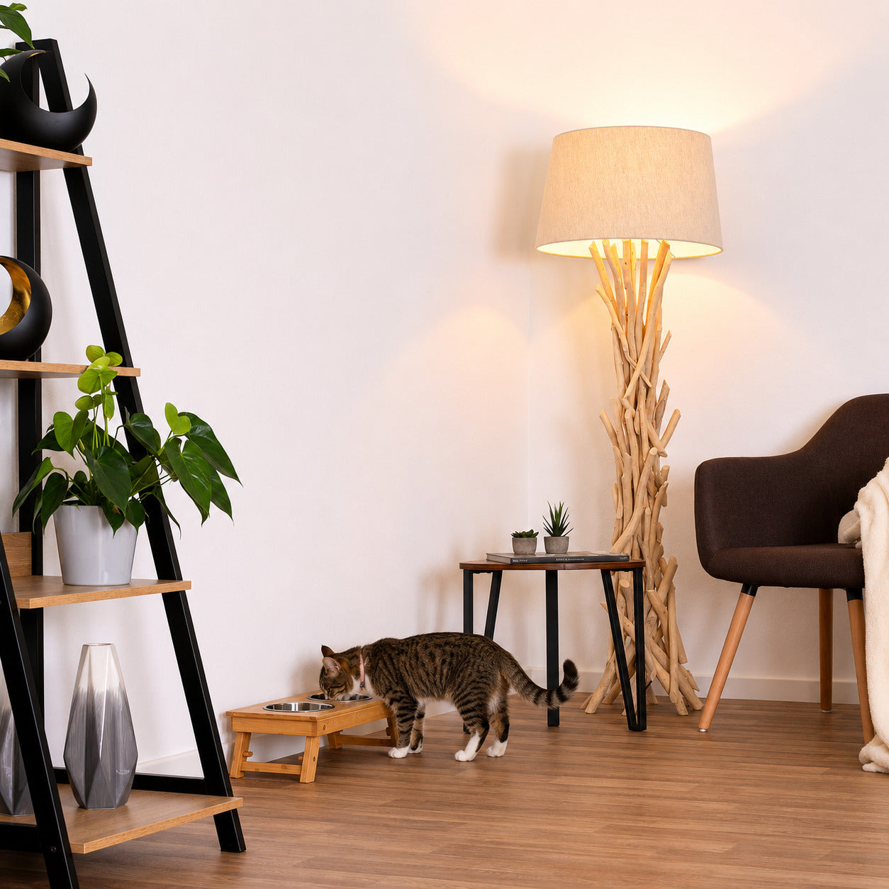 lionto Gamelle pour chat distributeur de nourriture bar animaux mangeoire chats
