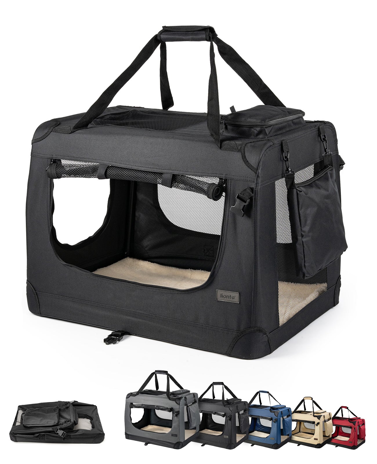 lionto Caisse de transport pliable pour chats, 5 couleurs