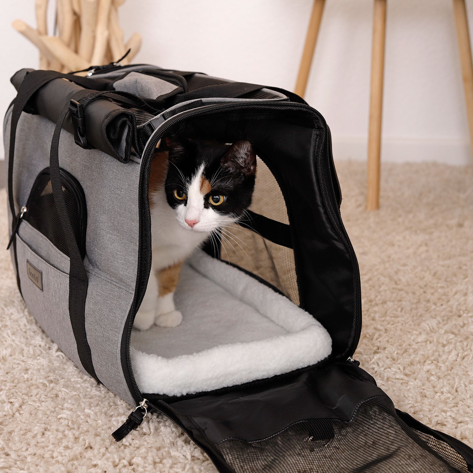 Sac de transport pliable pour chat