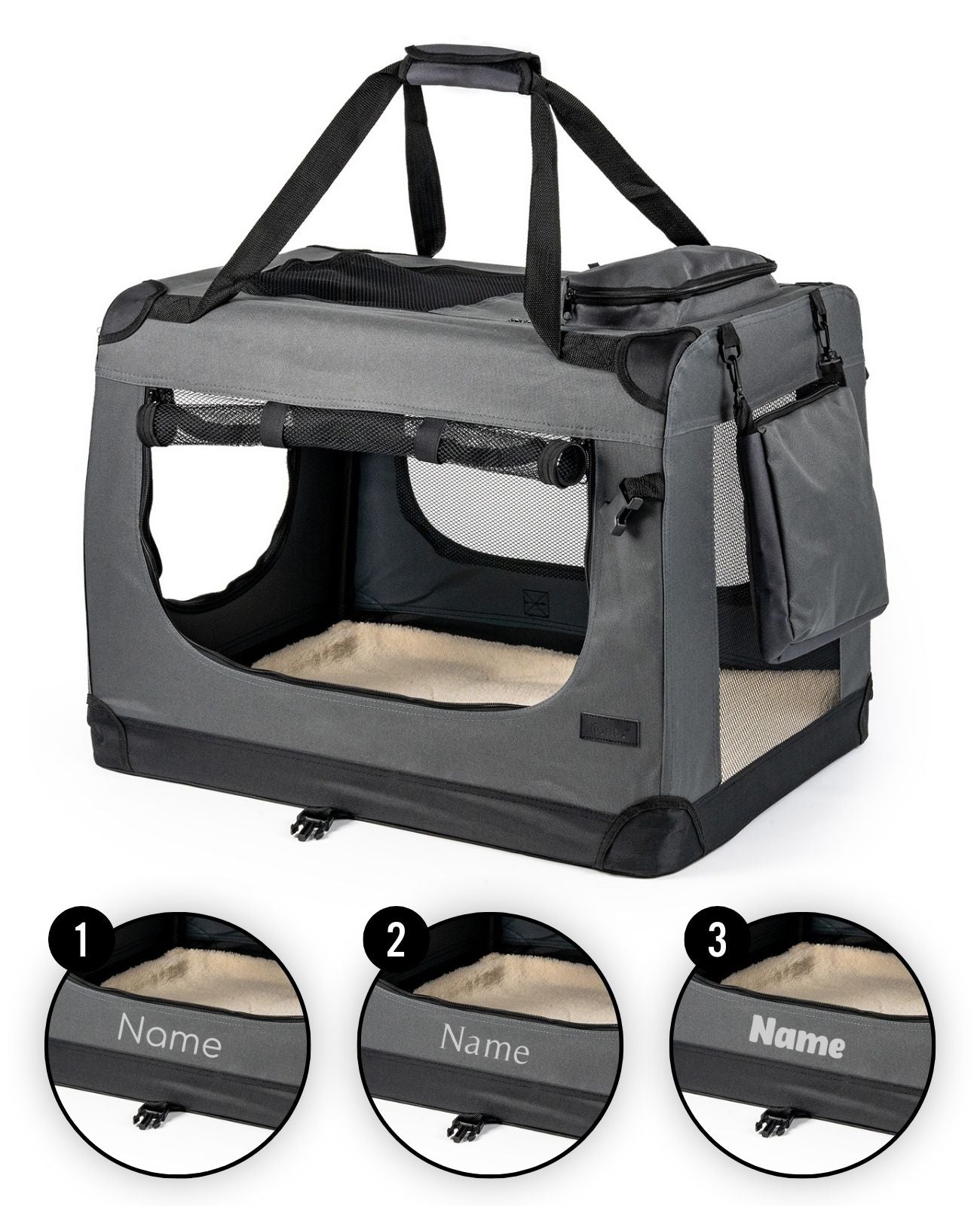 lionto Caisse de transport pliable pour chien (tailles S-XXXL et 4 couleurs)